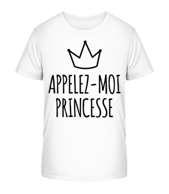 Appelez-Moi Princesse - T-shirt bio Enfant Stanley Stella 2.0 - Blanc - Devant