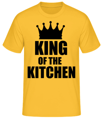 King Of The Kitchen Black - Camiseta básica para hombre - Amarillo dorado - delante