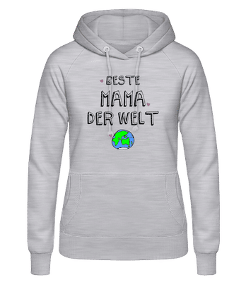 Beste Mama Der Welt - Frauen Hoodie - Grau meliert - Vorne