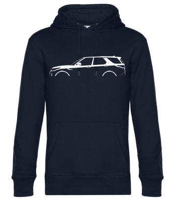'Land Rover Discovery (2017)' Silhouette - Pánska štandardná mikina s kapucňou - Namornícka modrá - Predné