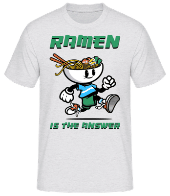 Ramen Is The Answer - Camiseta básica para hombre - Gris moteado - delante