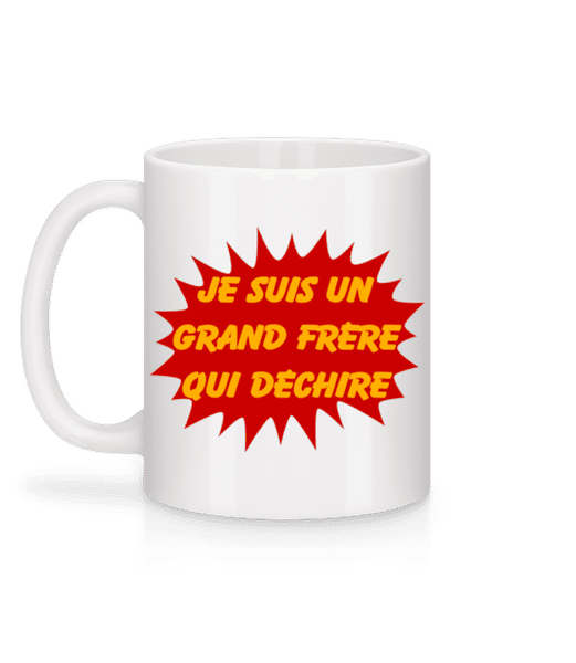 Aperçu: Grand Frère - Mug en céramique blanc - Blanc - Derrière