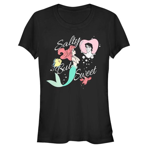 Aperçu: Disney - Ariel La Petite Sirène - Skupina Salty But Sweet - Femme T-shirt - Noir - Devant