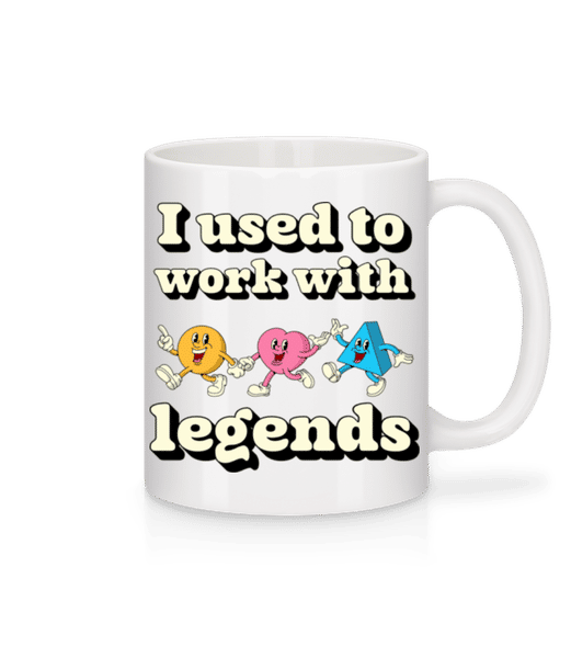 Náhľad: Work With Legends - Keramický hrnček - Biela - Predné