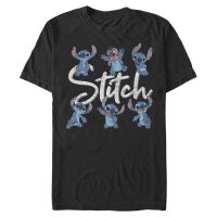 Disney - Lilo & Stitch - Stitch Poses - Men's T-Shirt - Black - Front