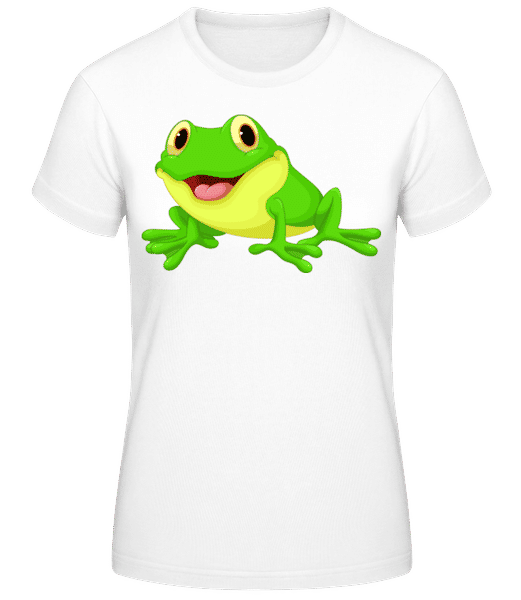Aperçu: Grenouille souriante - T-shirt standard Femme - Blanc - Devant