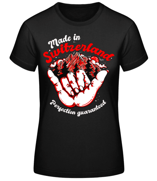 Made In Switzerland - T-shirt standard Femme - Noir - Devant