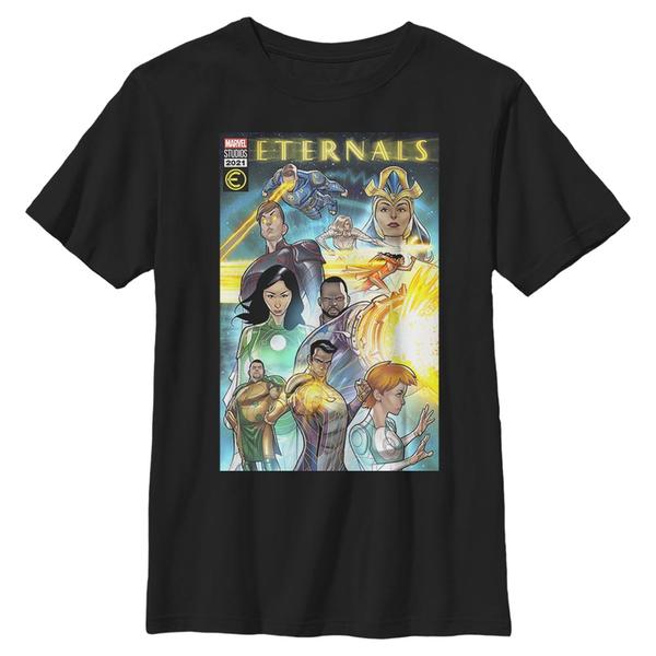 Aperçu: Marvel - Eternals - Photo de groupe Comic Cover - Enfant T-shirt - Noir - Devant