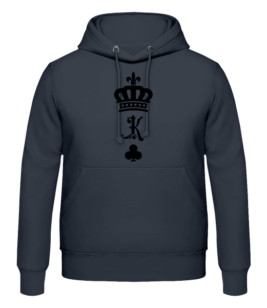 Aperçu: Roi Couronne - Sweat à capuche Homme - Anthracite - Devant