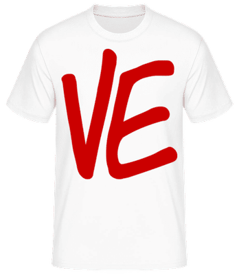 VE Red - Men's Basic T-Shirt - White - Front