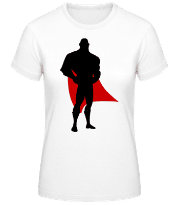 Papa Super Héros - T-shirt femme B&C - Blanc - Devant