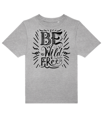 Be Wild & Free - T-shirt enfants B&C - Gris chiné - Devant