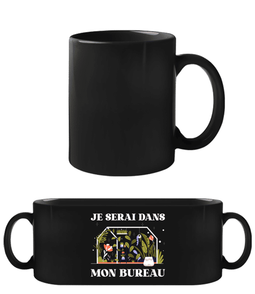 Aperçu: Je Serai Dans Mon Bureau - Tasse Noire - Noir - Devant