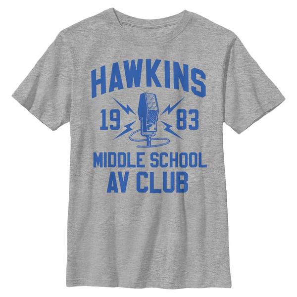 Aperçu: Netflix - Stranger Things - Hawkins AV Club - Enfant T-shirt - Gris chiné - Devant