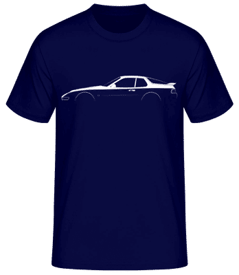 'Porsche 968 Clubsport' Silhouette - Men's Basic T-Shirt - Navy - Front