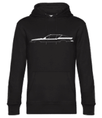 'Alpine GTA' Silhouette - Pánská standardní mikina s kapucí - Černá - Napřed