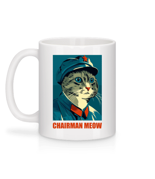 Aperçu: Chairman Meow - Mug en céramique blanc - Blanc - Derrière