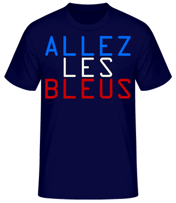 Allez Les Bleus - Männer Basic T-Shirt - Marine - Vorne