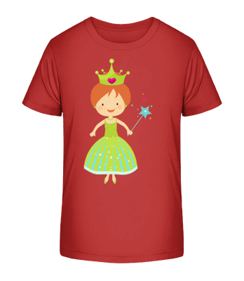 Princess Kids - Kid's Organic T-Shirt Stanley Stella 2.0 - Red - Front