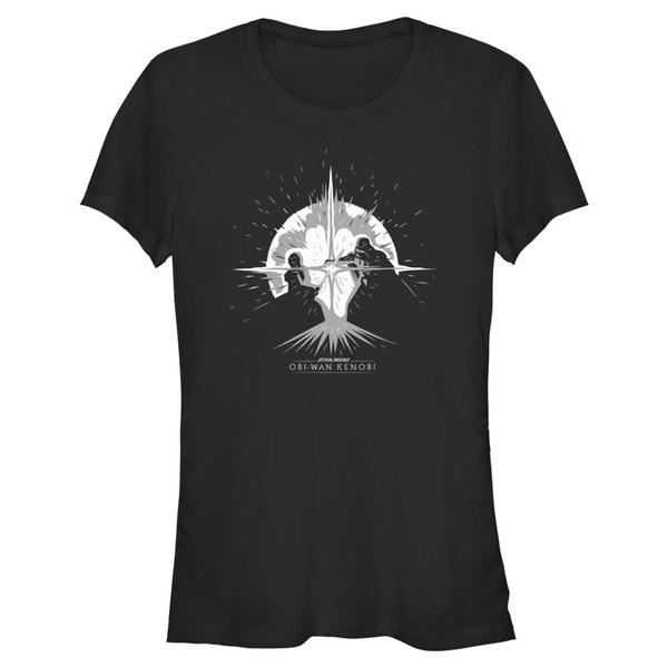 Aperçu: Star Wars - Obi-Wan Kenobi - Obi-Wan Kenobi & Darth Vader Explosive Duel Graphic - Femme T-shirt - Noir - Devant