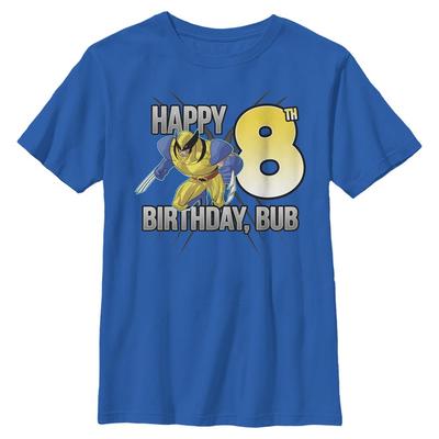 Marvel - X-Men - Wolverine 8th Bday - Birthday - Enfant T-shirt - Bleu royal - Devant