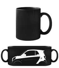 'Smart Fortwo (C453)' Silhouette · Schwarze Tasse