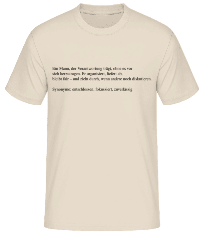 Vorschau: Männername Template - Männer T-Shirt B&C - Creme - Vorne