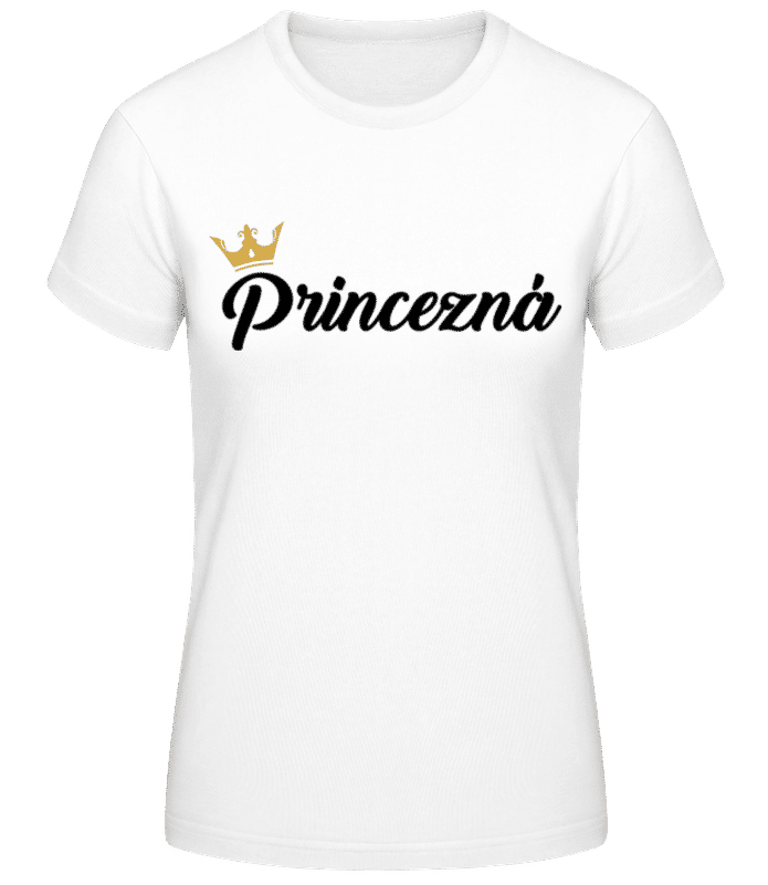 Náhľad: Princezná - Dámske basic tričko - Biela - Predné