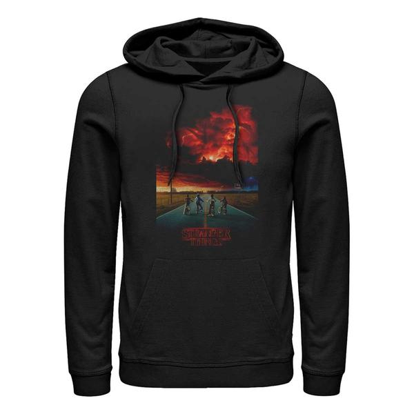 Preview: Netflix - Stranger Things - Skupina Demogorgon Cloud Poster - Unisex Hoodie - Black - Front