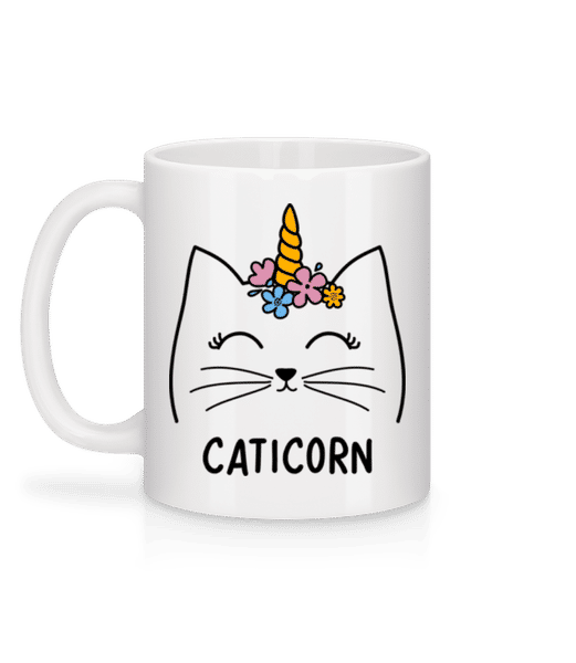 Aperçu: Caticorn - Mug en céramique blanc - Blanc - Derrière