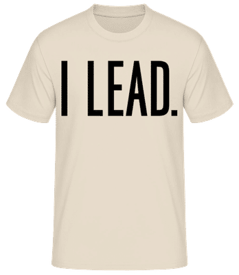 I Lead - Männer Basic T-Shirt - Creme - Vorne
