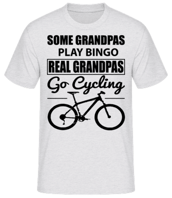 Real Granpas Go Cycling - T-shirt standard Homme - Gris chiné - Devant