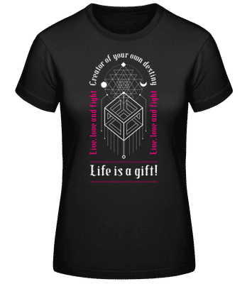 Creator Of Your Own Destiny - Dámske basic tričko - Čierna - Predné