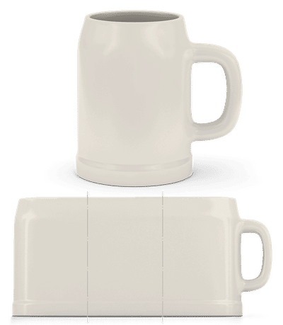 Pivní půllitr - Světle šedá - Napřed