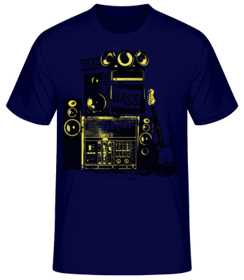 Beat Bass And Guitar - T-shirt homme B&C - Bleu marine - Devant