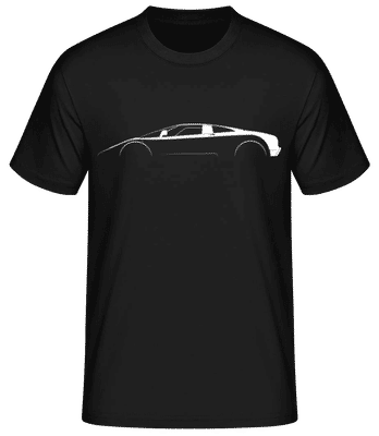 'Bugatti EB110 GT' Silhouette - Pánské basic tričko - Černá - Napřed