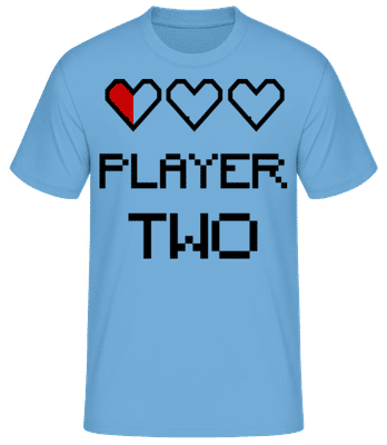 Player Two - Camiseta básica para hombre - Azul claro - delante