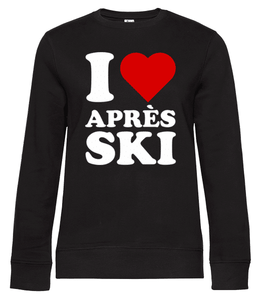Aperçu: I Love Après Ski - Sweat-shirt standard pour femme - Noir - Devant