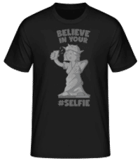 Believe In Your Selfie - T-shirt standard Homme - Noir - Devant