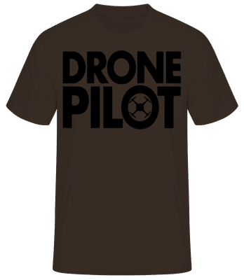 Drone Pilot - Pánske tričko B&C - Hnedá - Predné