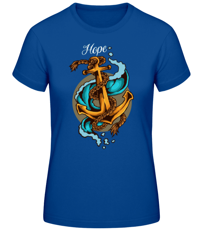 Preview: Anchor Vintage Tattoo - Women's Basic T-Shirt - Royal blue - Front
