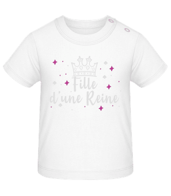 Fille D'une Reine - T-shirt Bébé - Blanc - Devant