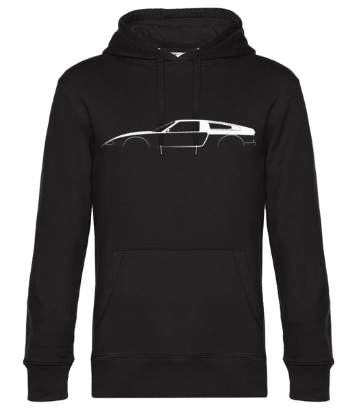 Aperçu: 'Mercedes-Benz C-Class W202' Silhouette - Sweat à capuche premium Unisexe - Noir - Devant