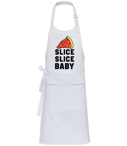 Aperçu: Pizza Slice Slice Baby - Tablier professionnel - Blanc - Devant