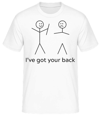 I’ve Got Your Back - Pánske basic tričko - Biela - Predné