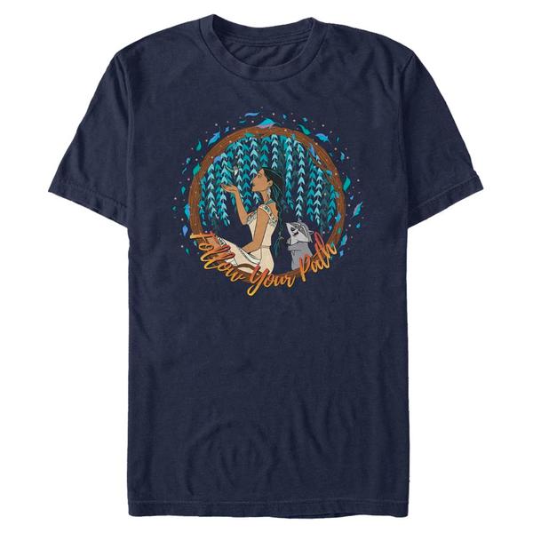 Aperçu: Disney - Pocahontas - Meeko and - Homme T-shirt - Bleu marine - Devant