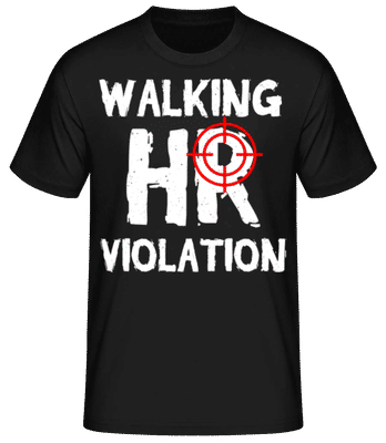 Office Walking HR Violation - T-shirt standard Homme - Noir - Devant