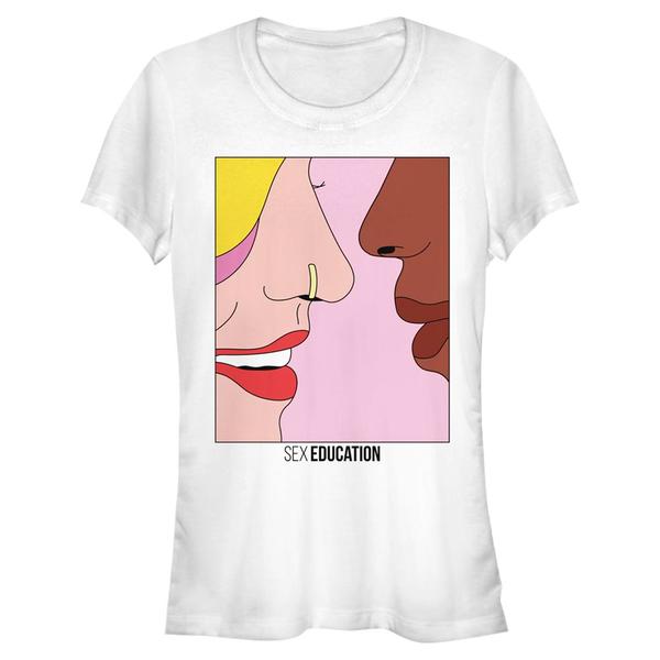 Aperçu: Netflix - Sex Education - Maeve & Eric Whisper - Femme T-shirt - Blanc - Devant