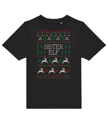 Sister Elf - Dětské tričko B&C - Černá - Napřed
