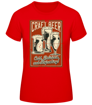 Craft Beer - Dámské basic tričko - Červená - Napřed